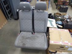 Double vehicle seat believed to be from a VW transporter