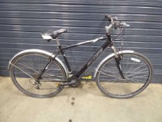 Pulse black town bike, with front suspension