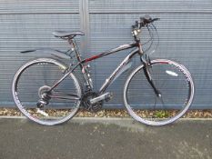 Ammaco City Sports aluminium 6061 black hybrid bike