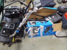 Macallister 240V garden shredder disassembled and a Macallister 240V garden tiller