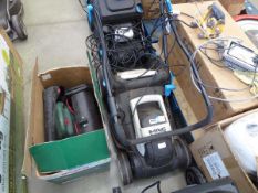 Macallister 240V mower (no box). Bosch universal garden tidy 240V leaf blower/vacuum