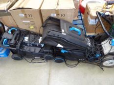 2 x Macallister 240V mowers. One with box, one without