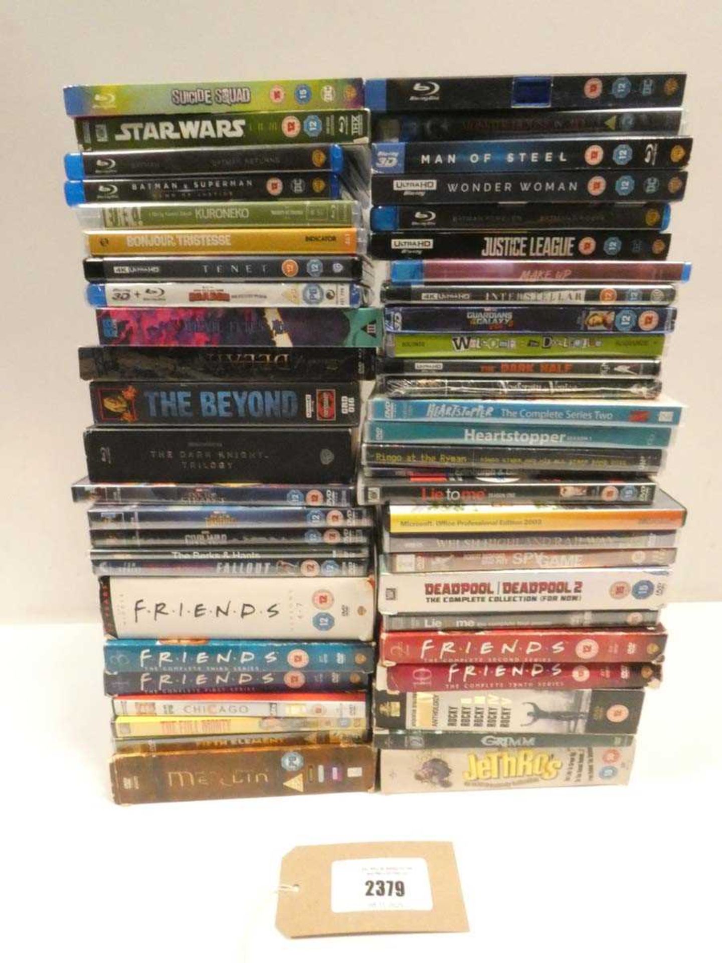 +VAT Quantity of DVD and Blu-Ray films / box sets