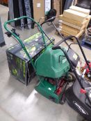 Suffolk Punch petrol 14SK cylinder mower with box