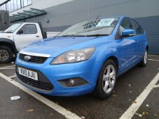 (VO10 AJU) 2010 Ford Focus Zetec TDCI 109 5-door hatchback in blue, 1560cc diesel, 5-speed manual,
