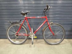 Raleigh Firefly red bicycle