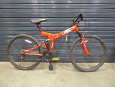 Cross CXF300 26 aluminium frame red folding children's mountain bike
