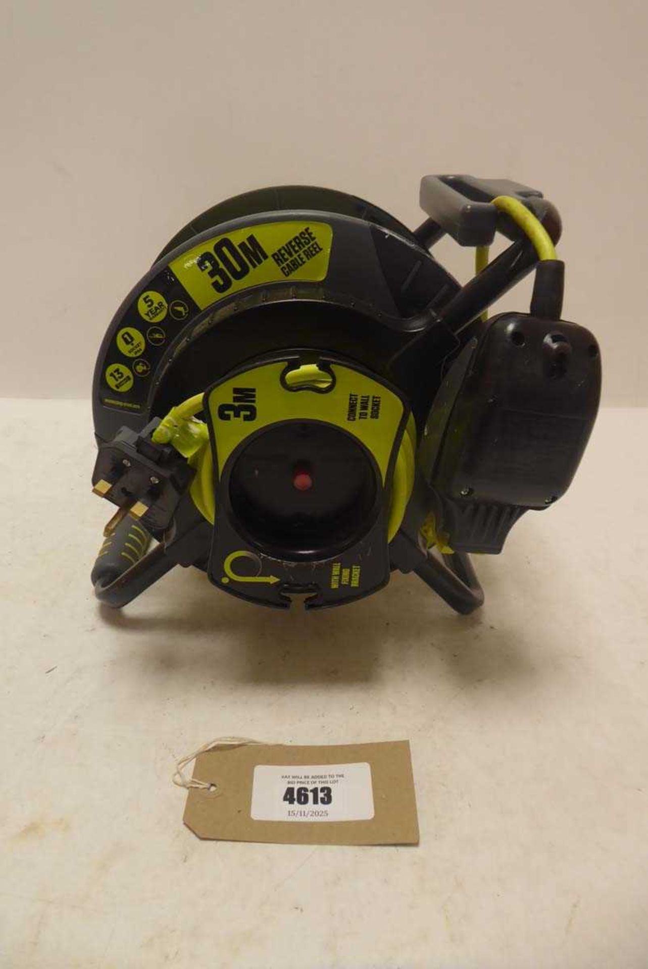 +VAT 30m and 3m reverse cable reel