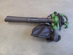 Green and black power base leaf blower