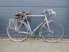 Rudge grey vintage racing bike with vintage Brooks saddle