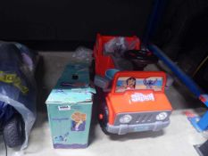 Ride on Disney Stich car plus a Stitch turn and go scooter