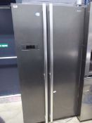 Kenwood American style double door brushed chrome finished fridge freezer