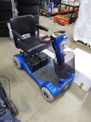 Sterling Sapphire blue mobility scooter, with key