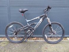 Saracen D-Tox dual suspension black and grey mountain bike