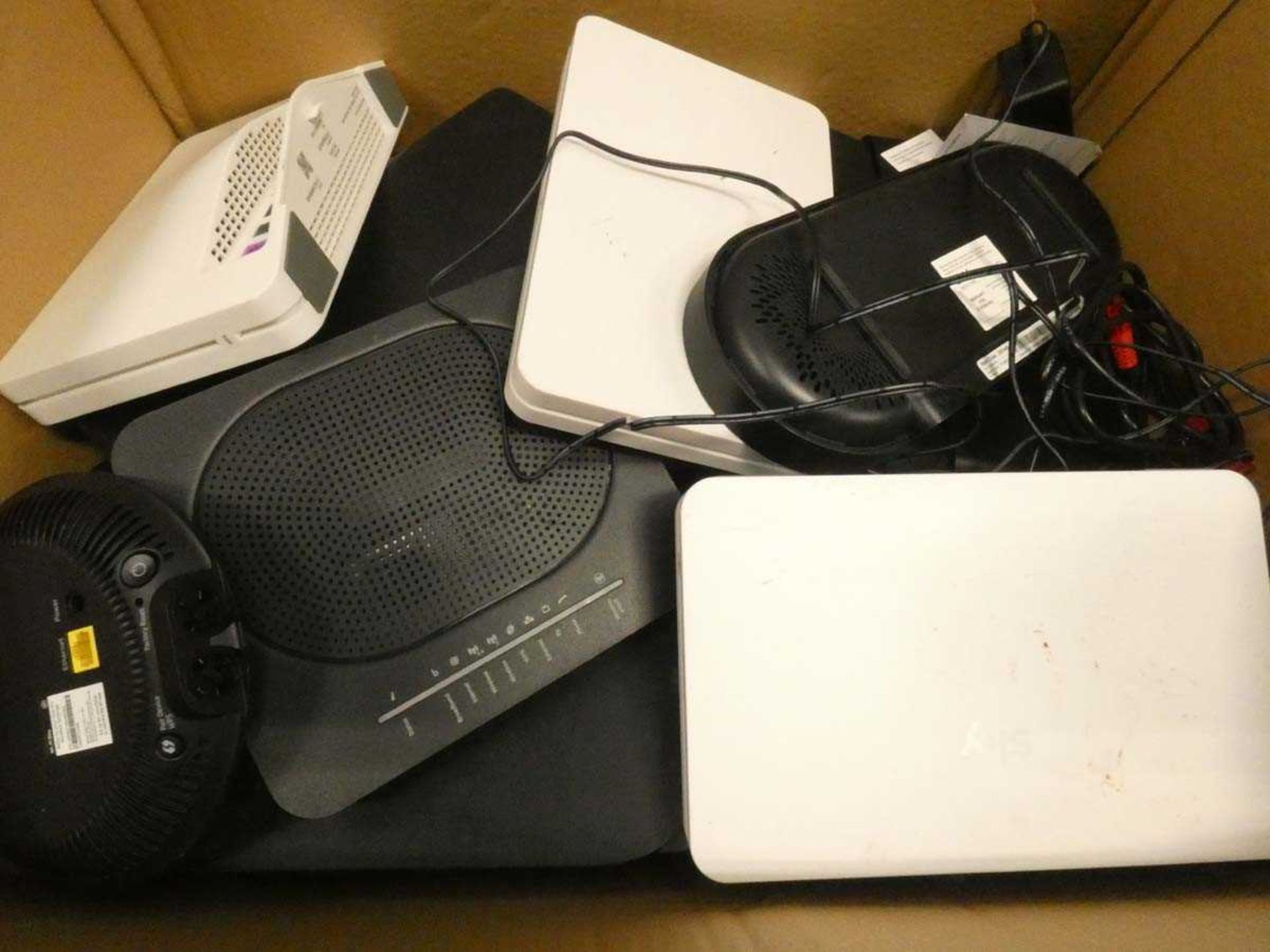+VAT Box containing quantity of routers and hubs