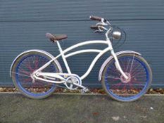 Placerville white cruiser bike