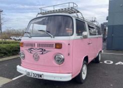 (UBJ 329M) 1974 Volkswagen Motor Caravan in pink, first registered 14.03.1974, 4 speed manual,