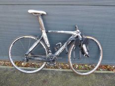 Aero Ribble silver and black road bike