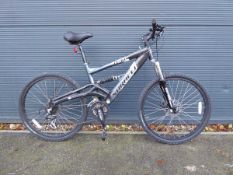 Saracen D-Tox dual suspension black and grey mountain bike