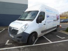+VAT (LL12 SFF) 2012 Vauxhall Movano F3500 in white, manual, diesel, first registered 19/07/2012,