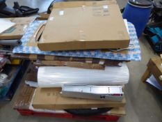 +VAT Pallet containing a selection of items to include Woolrock thermal liner, car bumper, radiator,