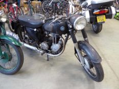 (548 KNO) 1957 AJS motorcycle in black, 350cc petrol, first registered 09/07/1957, taxation class