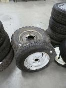 Two 16" wheels with tyres (Land Rover) plus 13" steel wheel with tyre