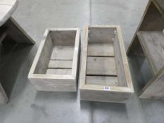 Two small garden planters