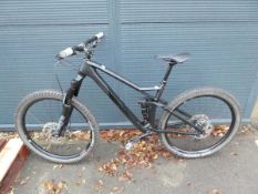 Whyte Stereo black dual suspension mountain bike with Rock Shock front suspension
