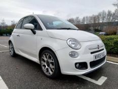 (WV65 YLG) 2015 Fiat 500 S 3-door hatchback in white, 1242cc petrol, 5-speed manual, first