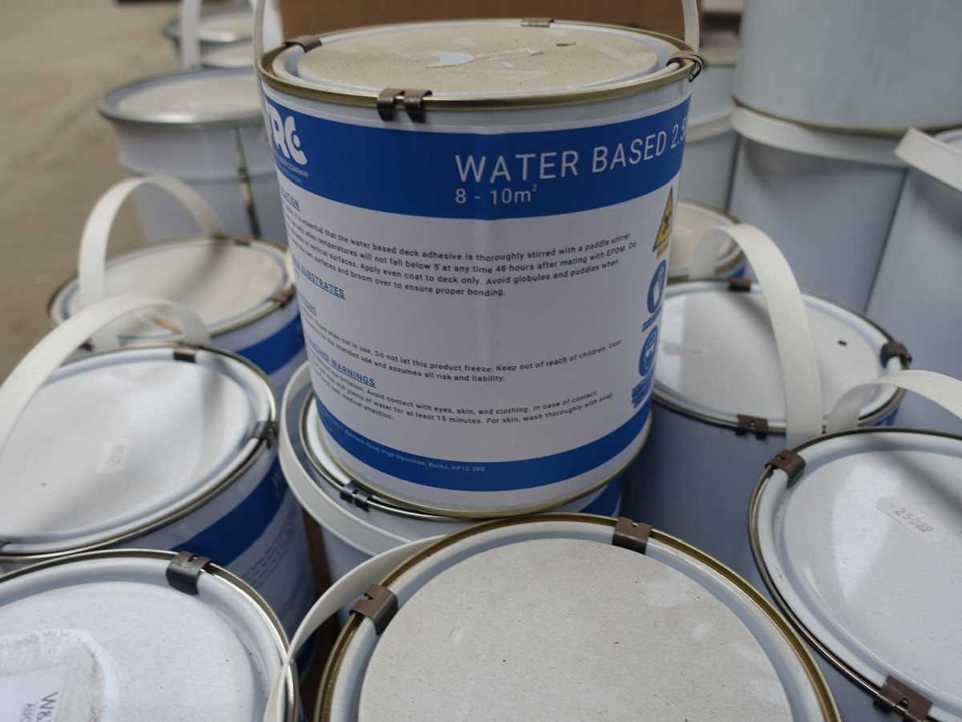 +VAT Pallet of various 2.5L, 5L and larger cans of TRG water based decking adhesive and other - Image 3 of 7
