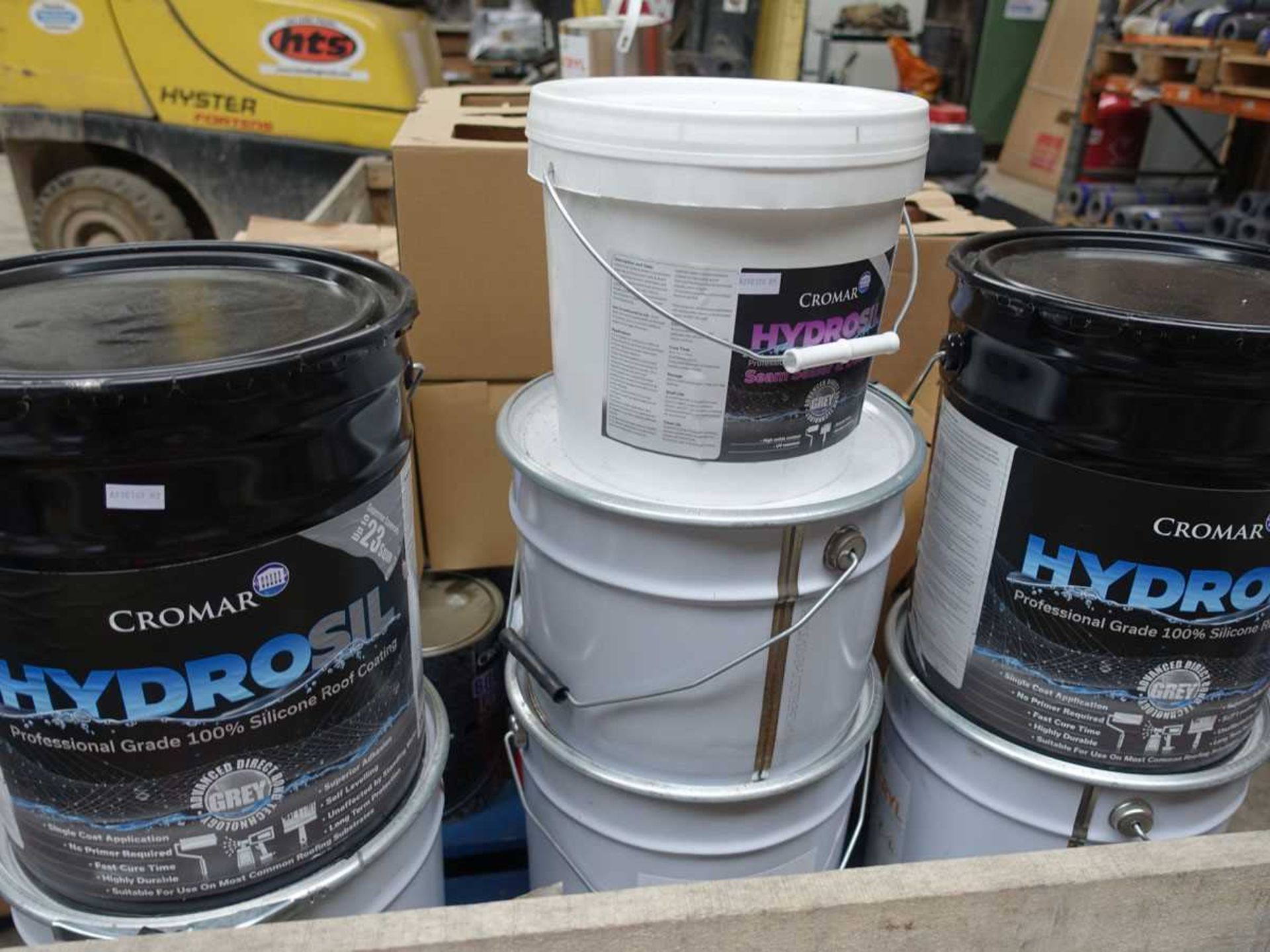 +VAT Pallet of various roofing adhesive and fluids by Cromar, TRG and others - Image 2 of 4