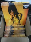 Box of Primal Scream '100% or Nothing' 12 inch clear vinyl (approx. 100) Please note that all lots