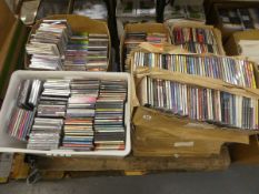 Pallet of assorted CDs including Golden Age of Radio, Cafe Hack, Dermot Morgan Live, Toxygen etc.