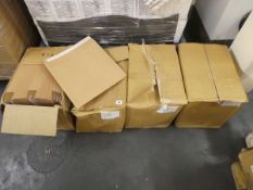 Four boxes of 13.5 inch brown mailing packets