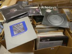 Five boxes of LPs and 12 inch singles including Pop Chop: Cut Up or Shut Up, Show & Tell, Black