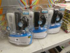 Three Remote & Z-Chuk sets for the Nintendo Wii Please note that all lots in this sale have been