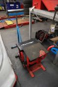 Neilsen workshop mobile stool together with a similar stand and a roller feed stand