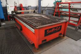 Swift Cut Automation flat bed plasma cutter with Hypertherme Powermax 105 control unit and console