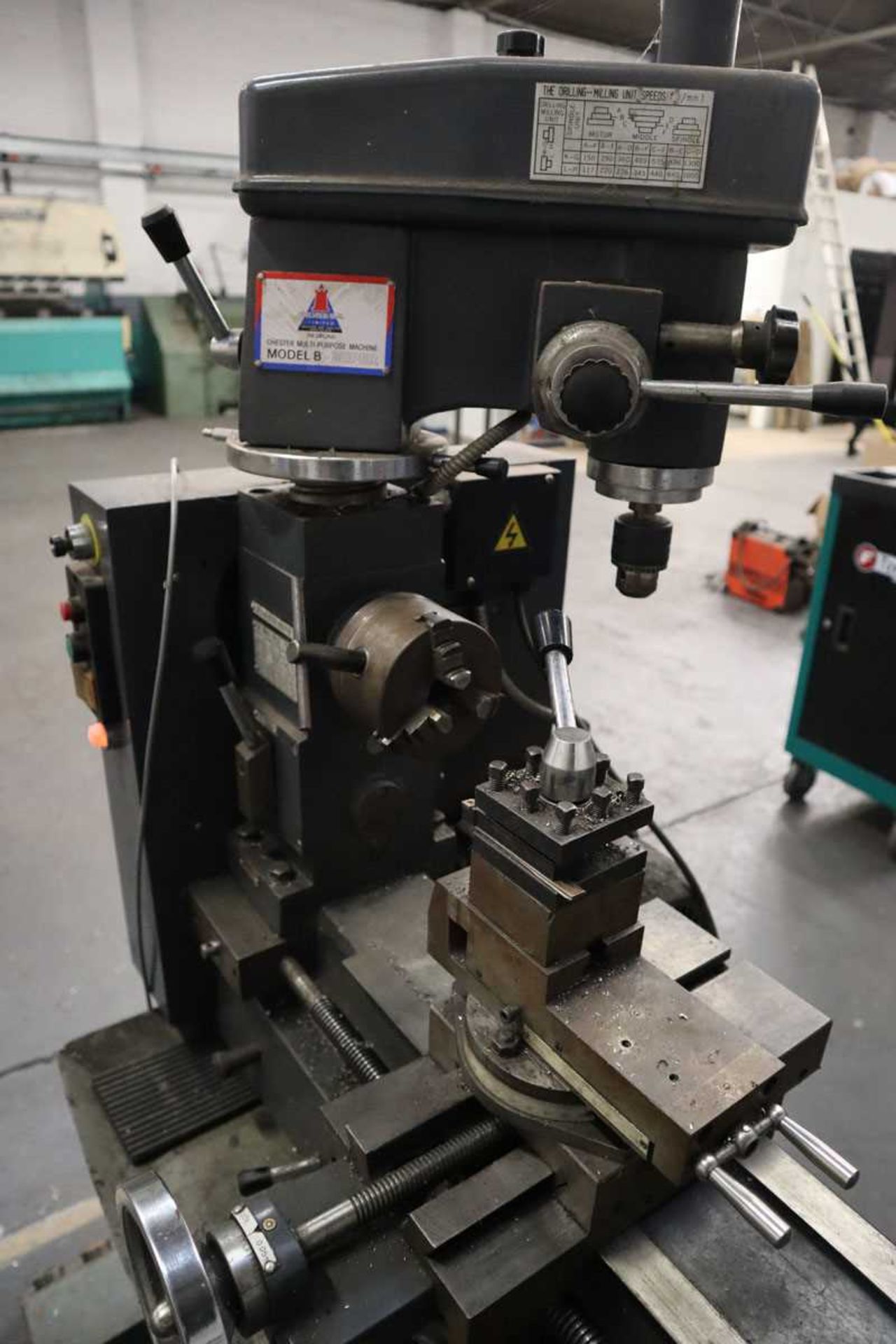 Chester Model B-Super model engineers centre lathe with vertical milling attachment, together with a - Image 3 of 8