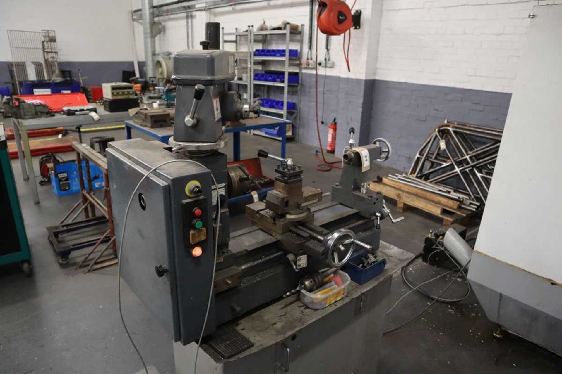 Chester Model B-Super model engineers centre lathe with vertical milling attachment, together with a - Image 2 of 8