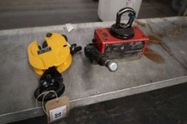 Vevor 1-tonne capacity vertical sheet metal lifting clamp, together with an Eclipse magnetic Ultra-