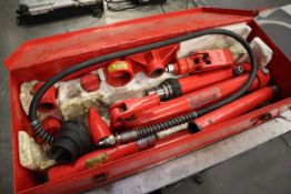 Set of Clarke Strongarm 10 tonne body repair equipment