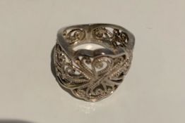 Intricate Filigree Ring-Sterling Silver