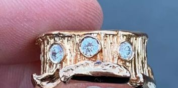 9ct Rose Gold On Sterling Silver Ring Barry Lau