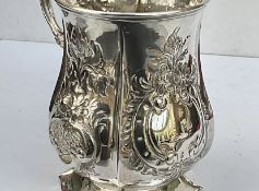 Superb Mid-Victorian Sterling Silver Christening Mug Cup, Hilliard & Thomason, Birmingham 1861