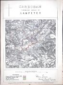 Lampeter Cardigan Wales Boundary Commission 157-Year-Old Antique Map.