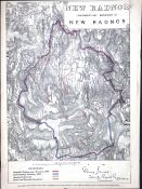 New Radnor Powys Wales Boundary Commission 157-Year-Old Antique Map.