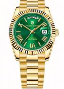 Pagani Design PD-1752 Green Dial Automatic Watch-Gold