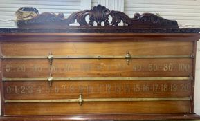 Victorian Sporting History: Steven & Son's Mahogany Snooker Scoreboard